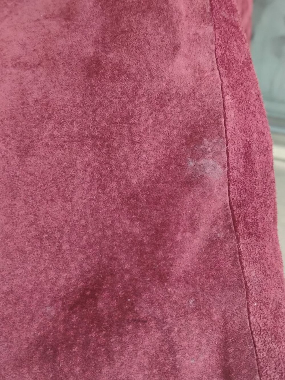 Marquis of London Women’s Vintage Suede Burgundy Long Jacket Size 6-8 - Picture 10 of 14